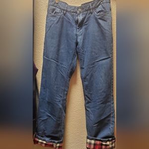 prAna Flannel Lined Boyfriend Jeans